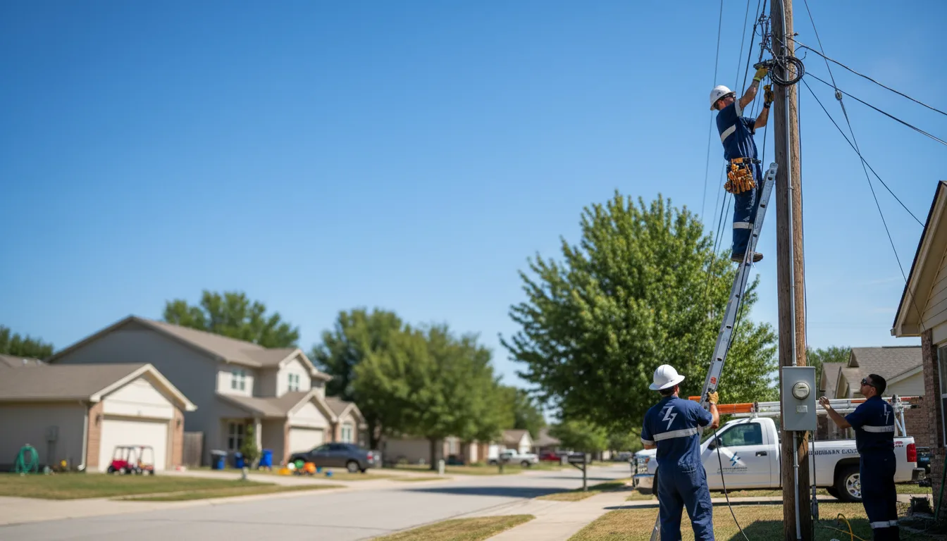 Residential electrician providing installation services in Tennessee Colony, TX